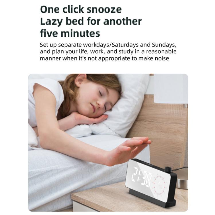 Multi-Functional LED Screen Mirror Charging Alarm Clock Reminder Visual Timer(White) by bashfashion