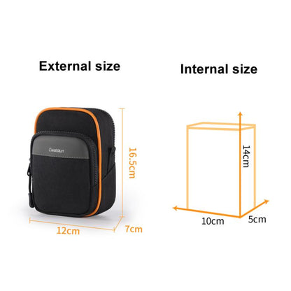 Cwatcun D168 Small Convenient Camera Bag Scratch-Resistant And Wear-Resistant Microslice Card Camera Pouch(Black) by Cwatcun
