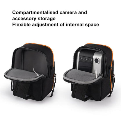 Cwatcun D168 Small Convenient Camera Bag Scratch-Resistant And Wear-Resistant Microslice Card Camera Pouch(Black) by Cwatcun