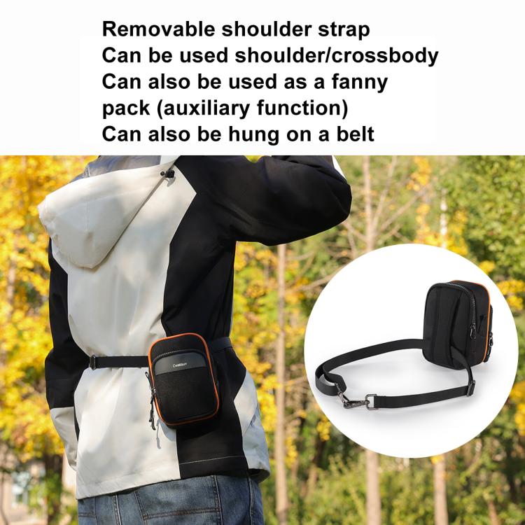 Cwatcun D168 Small Convenient Camera Bag Scratch-Resistant And Wear-Resistant Microslice Card Camera Pouch(Black) by Cwatcun