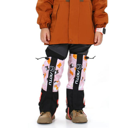 AOTU AT8913 1pair Children Riding Skiing Waterproof Calf Protectors Outdoor Sandproof Shoes Covers, Color: Pink Cat L by AOTU