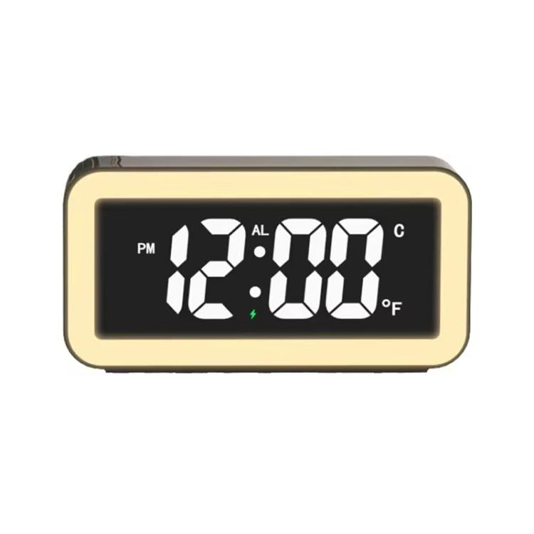 S281A LED Atmosphere Light Calendar / Temperature Display Clock With Wireless Charging Function(Black) by bashfashion