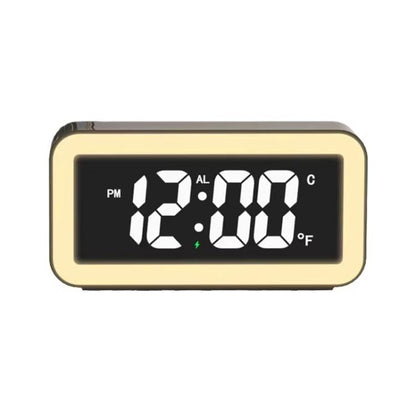 S281A LED Atmosphere Light Calendar / Temperature Display Clock With Wireless Charging Function(Black) by bashfashion