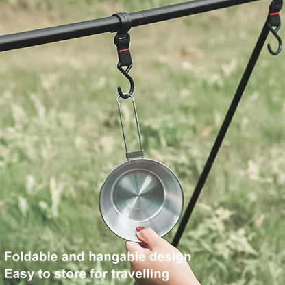 AOTU AT6440 4pcs 300ml Portable Foldable Stainless Steel Bowl With Storage Bag Camping Cutlery Set by AOTU