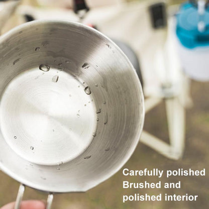 AOTU AT6440 4pcs 300ml Portable Foldable Stainless Steel Bowl With Storage Bag Camping Cutlery Set by AOTU