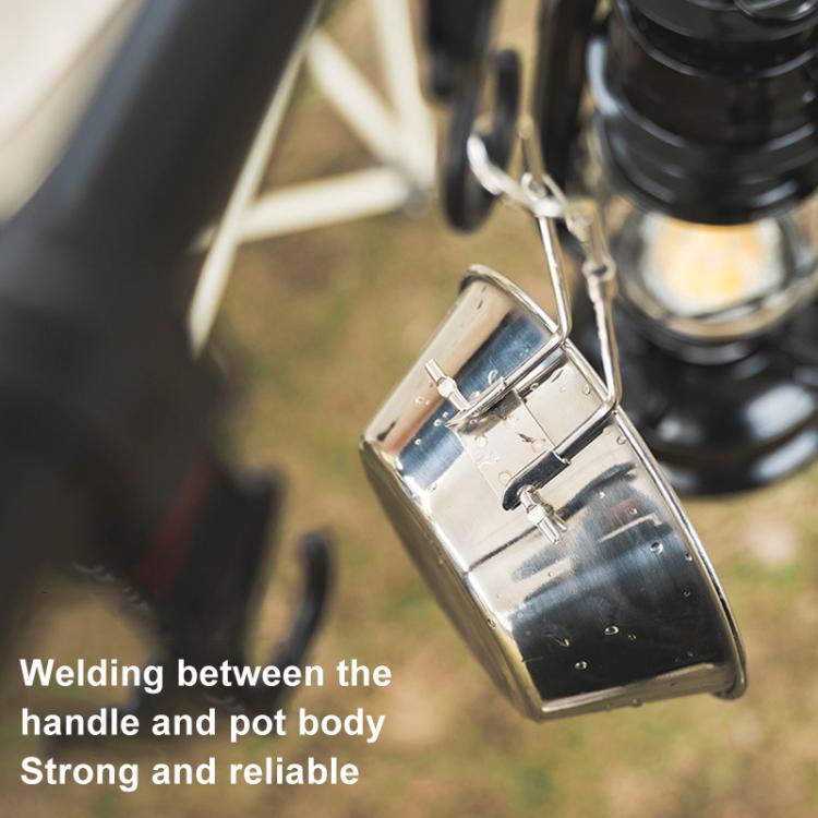 AOTU AT6440 4pcs 300ml Portable Foldable Stainless Steel Bowl With Storage Bag Camping Cutlery Set by AOTU