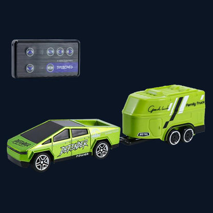 1:64 Mini Alloy 2.4Ghz Remote Control Car Children Rechargeable Model Car, Color: CO-5501E Green by bashfashion