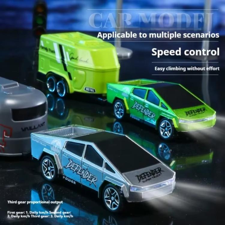 1:64 Mini Alloy 2.4Ghz Remote Control Car Children Rechargeable Model Car, Color: CO-5501E Green by bashfashion