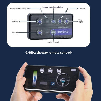 1:64 Mini Alloy 2.4Ghz Remote Control Car Children Rechargeable Model Car, Color: CO-5501E Gray by bashfashion