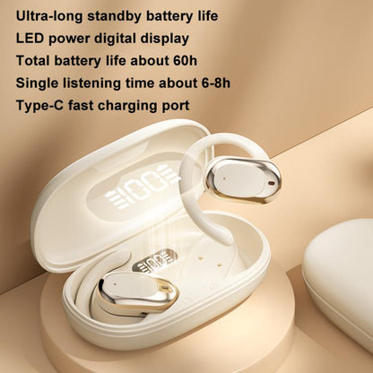 Bone Conduction Wireless Noise Reduction On-Ear Bluetooth Earphones(Black) by bashfashion