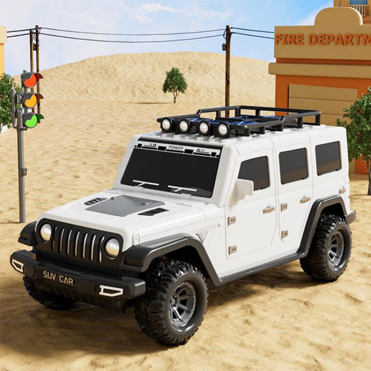 Folding Catapult Car Transformable Track Car Children Simulated Container Storage Car(White) by bashfashion