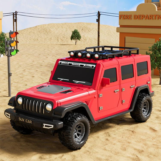 Folding Catapult Car Transformable Track Car Children Simulated Container Storage Car(Red) by bashfashion