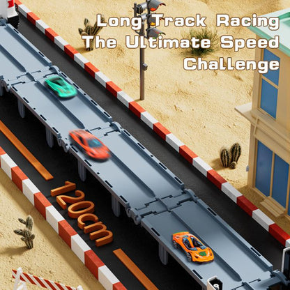 Folding Catapult Car Transformable Track Car Children Simulated Container Storage Car(Red) by bashfashion