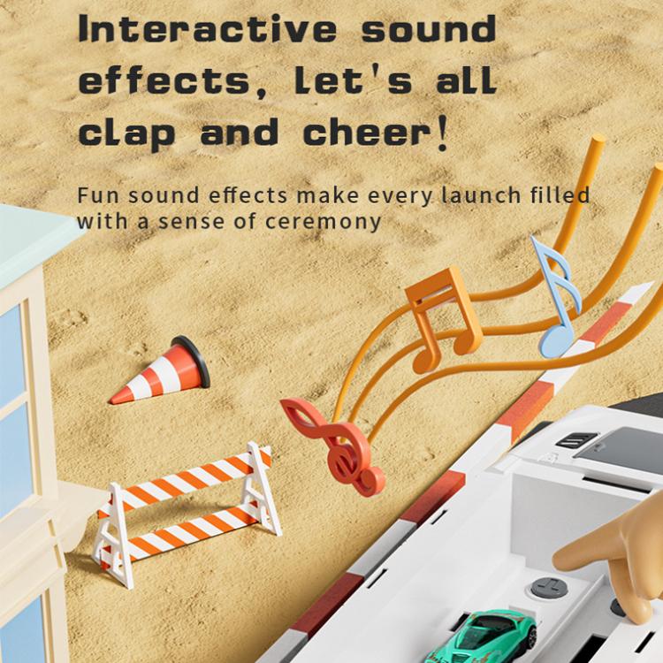 Folding Catapult Car Transformable Track Car Children Simulated Container Storage Car(Red) by bashfashion