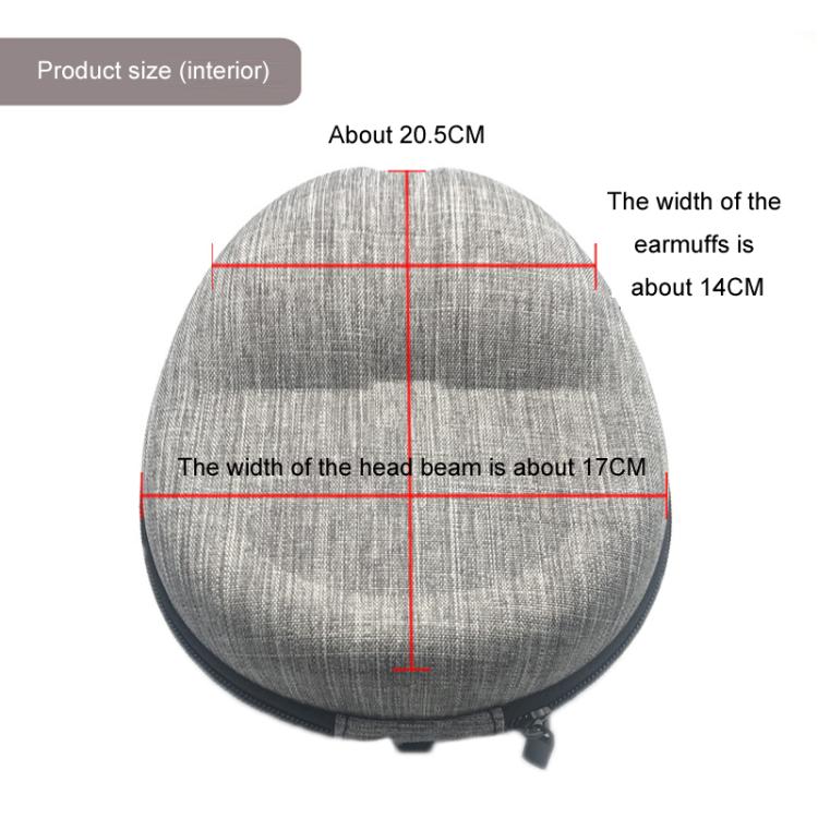 Headphones Bag For Sennheiser/Sony/Beats/Audio-Technica(Black PU Surface) by bashfashion