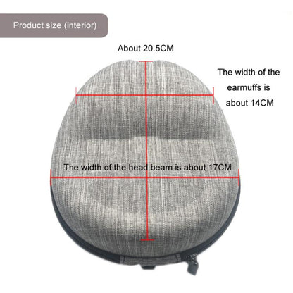 Headphones Bag For Sennheiser/Sony/Beats/Audio-Technica(Gray Woven Fabric Surface) by bashfashion