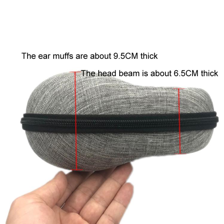 Headphones Bag For Sennheiser/Sony/Beats/Audio-Technica(Black PU Surface) by bashfashion