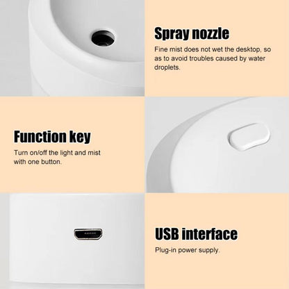 200ml Dazzling Mini USB Humidifier Desktop Car Home Air Humidifier(White) by bashfashion