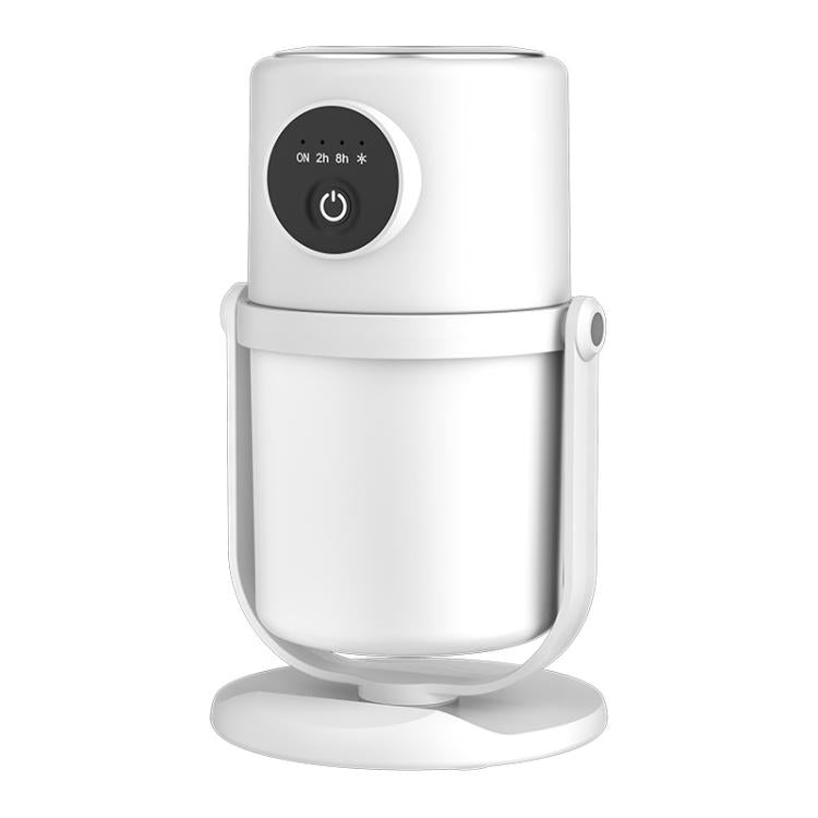 USB Intelligent Home Large Capacity Humidifier With Night Light Small Air Purifier, Color: White+Base by bashfashion