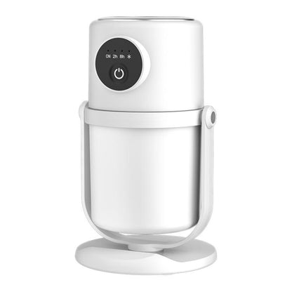 USB Intelligent Home Large Capacity Humidifier With Night Light Small Air Purifier, Color: White+Base by bashfashion