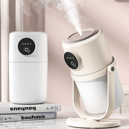 USB Intelligent Home Large Capacity Humidifier With Night Light Small Air Purifier, Color: Beige+Base by bashfashion
