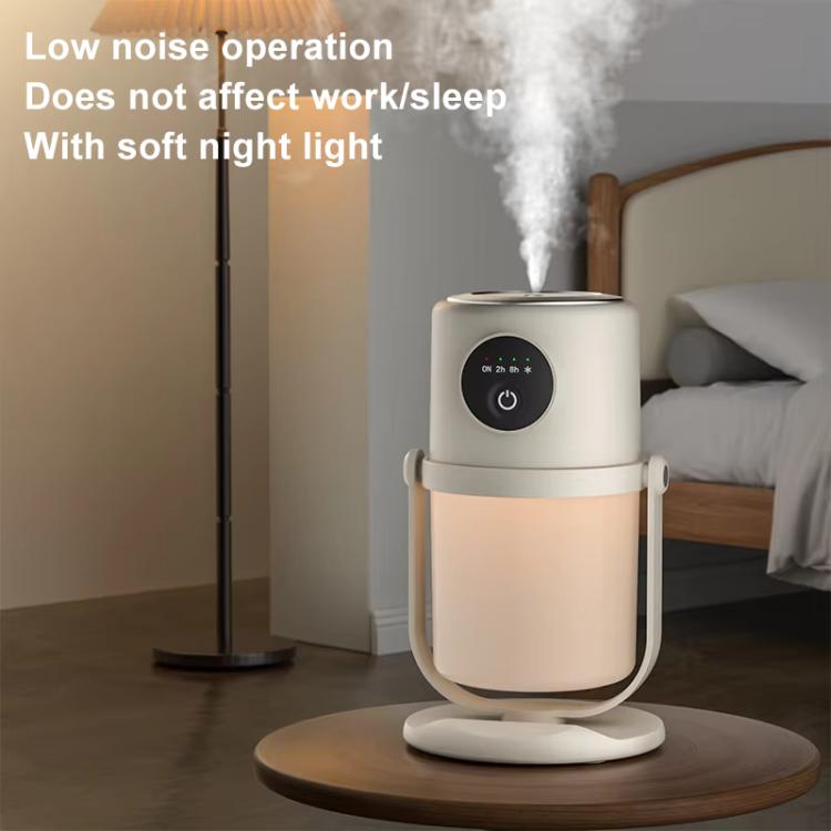 USB Intelligent Home Large Capacity Humidifier With Night Light Small Air Purifier, Color: White by bashfashion