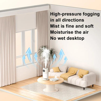 USB Intelligent Home Large Capacity Humidifier With Night Light Small Air Purifier, Color: Beige+Base by bashfashion