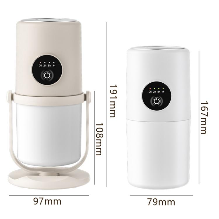 Desktop Dual Port Humidifier Portable Mini Air Purifier With Nightlight, Color: White+Base by bashfashion