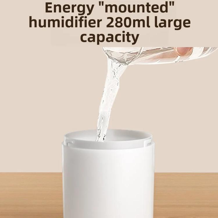 Desktop Dual Port Humidifier Portable Mini Air Purifier With Nightlight, Color: Beige by bashfashion