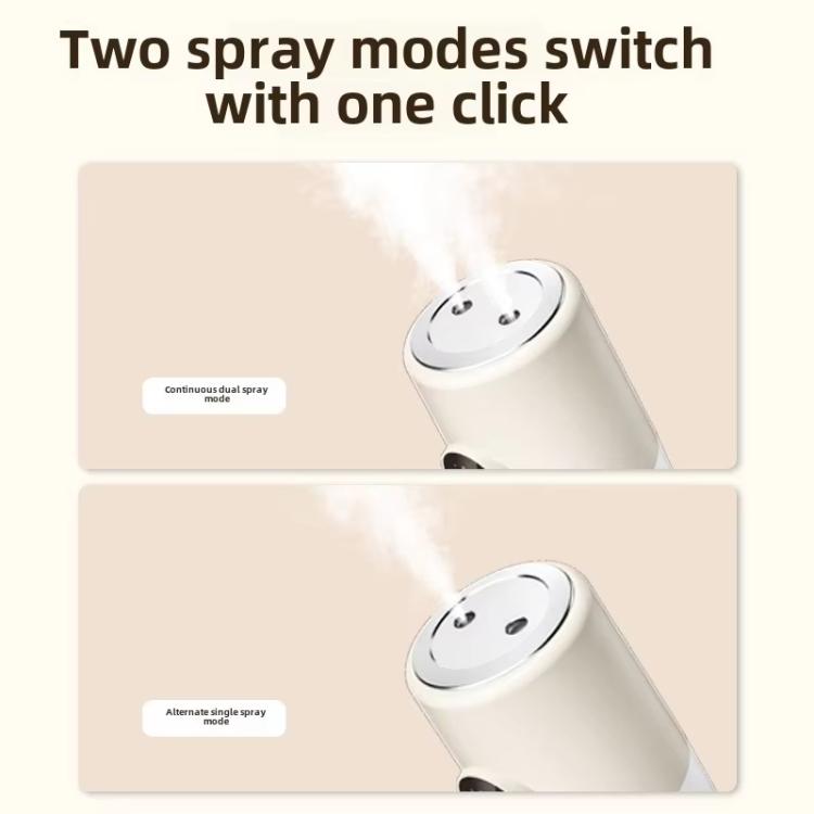 Desktop Dual Port Humidifier Portable Mini Air Purifier With Nightlight, Color: White+Base by bashfashion