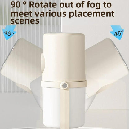 Desktop Dual Port Humidifier Portable Mini Air Purifier With Nightlight, Color: White+Base by bashfashion