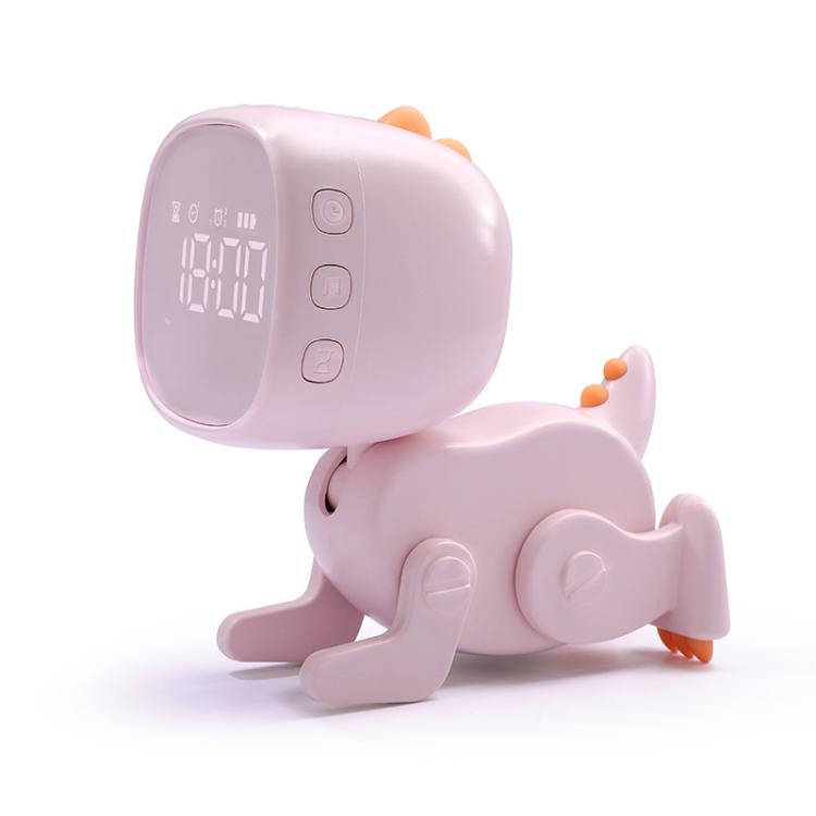 Cartoon Variety Dinosaur USB Charging LED Screen Timer Night Light Electronic Alarm Clock(Pink) by bashfashion