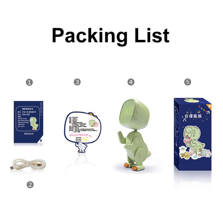 Cartoon Variety Dinosaur USB Charging LED Screen Timer Night Light Electronic Alarm Clock(Pink) by bashfashion