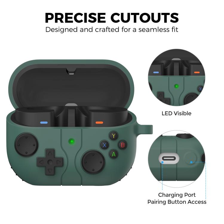 For Samsung Galaxy Buds3 / 3 Pro AhaStyle WG170 Bluetooth Earphone Silicone Protective Case(Black) by AhaStyle