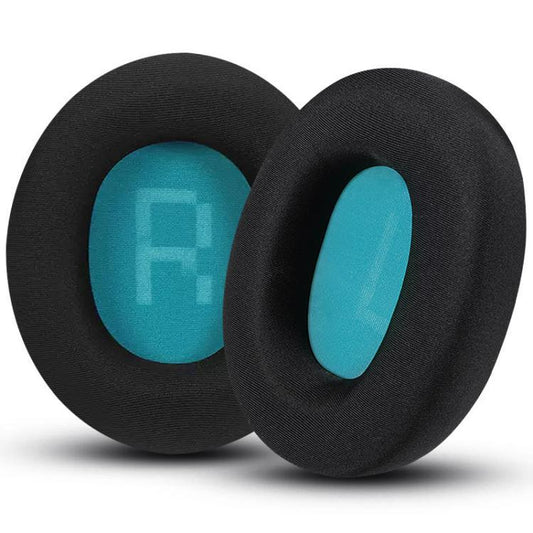 1pair Headset Sponge Earmuffs for SteelSeries Arctis Pro / Arctis 3 / 5 / 7, Color: Black Lake Blue Ice Silk by bashfashion