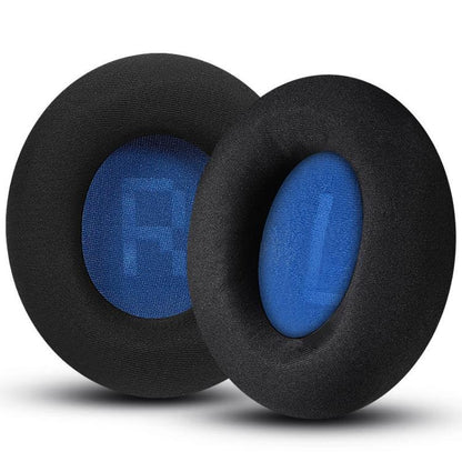 1pair Headset Sponge Earmuffs for SteelSeries Arctis Pro / Arctis 3 / 5 / 7, Color: Black Dark Blue Ice Silk by bashfashion