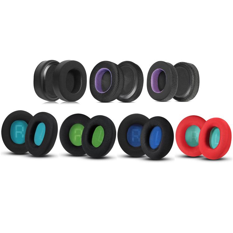 1pair Headset Sponge Earmuffs for SteelSeries Arctis Pro / Arctis 3 / 5 / 7, Color: Black Lake Blue Ice Silk by bashfashion