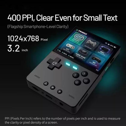 TRIMUI BRICK Open Source Pocket Console Portable Wireless Bluetooth HD Retro Arcade, Size: 64G(Black) by TRIMUI