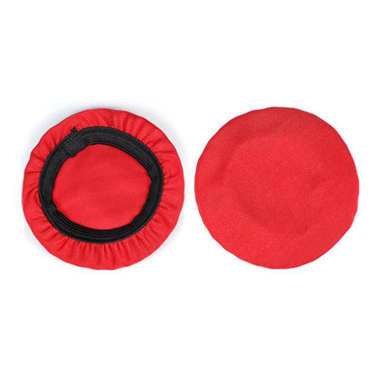 2pcs Universal Round Reusable Headset Dust Cover Sweat-proof Breathable Protective Cover, Color: S Red by bashfashion