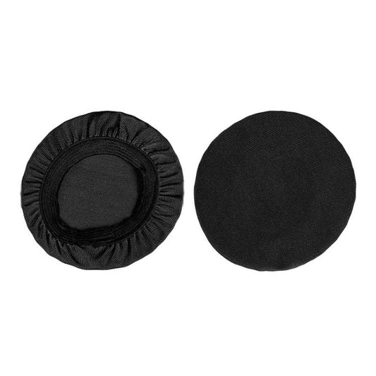2pcs Universal Round Reusable Headset Dust Cover Sweat-proof Breathable Protective Cover, Color: L Black by bashfashion