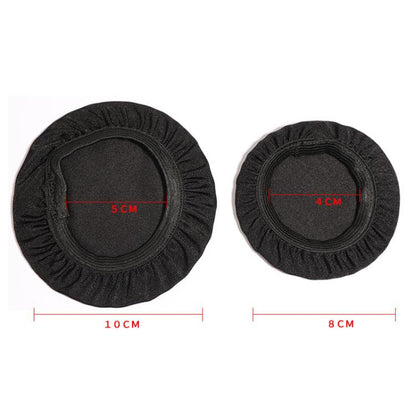 2pcs Universal Round Reusable Headset Dust Cover Sweat-proof Breathable Protective Cover, Color: L Gray by bashfashion