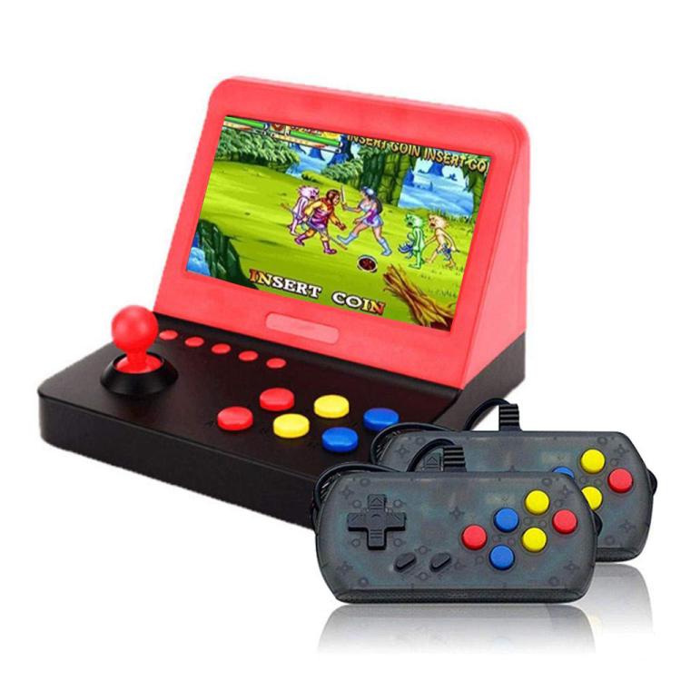 AMPOWN RETRO 7 inch Large Screen Handheld Console Rocker Game Player Open Source Retro Arcade, With Dual Grip(Black Red) by AMPOWN