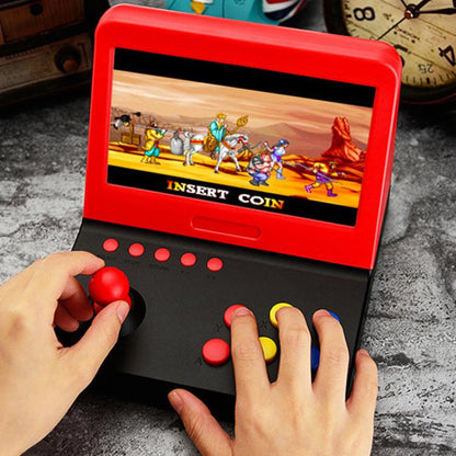 AMPOWN RETRO 7 inch Large Screen Handheld Console Rocker Game Player Open Source Retro Arcade, With Dual Grip(Black Red) by AMPOWN