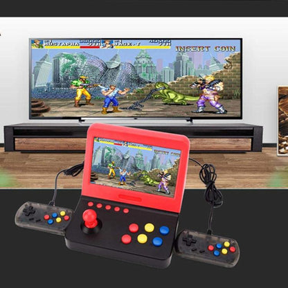 AMPOWN RETRO 7 inch Large Screen Handheld Console Rocker Game Player Open Source Retro Arcade, With Dual Grip(Black Red) by AMPOWN