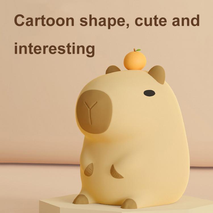 Cute Cartoon Guinea Pig Night Light Ornaments Children Silicone Pat Light(DS-CPBR-01) by bashfashion