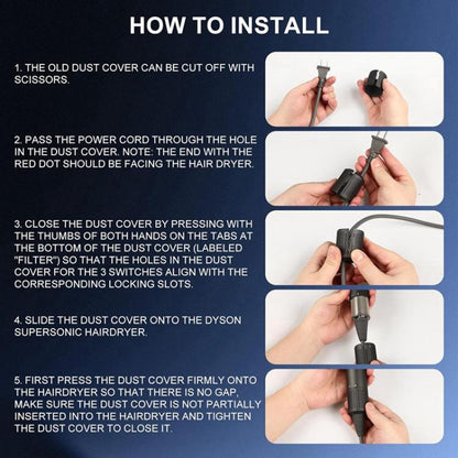 For Dyson HD01 / HD03 / HD08 / HD15 Hair Dryer Open Design Outer Filter Cover Replacement Parts(Silver) by bashfashion