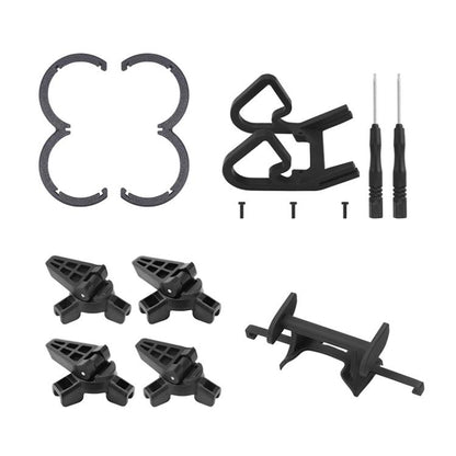 For DJI Neo CQT Impact Protection Cover + Bumper + Folding Stand + Tail Wing 4 In 1 Set(Black) by CQT