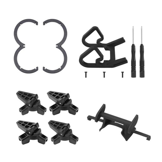 For DJI Neo CQT Impact Protection Cover + Bumper + Folding Stand + Tail Wing 4 In 1 Set(Black) by CQT