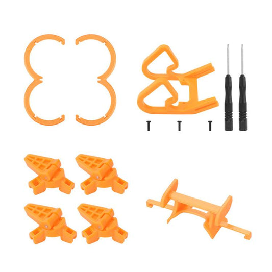 For DJI Neo CQT Impact Protection Cover + Bumper + Folding Stand + Tail Wing 4 In 1 Set(Orange) by CQT