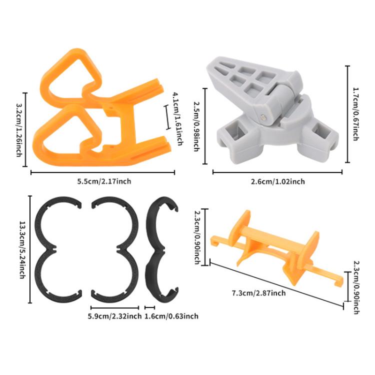 For DJI Neo CQT Impact Protection Cover + Bumper + Folding Stand + Tail Wing 4 In 1 Set(Black) by CQT